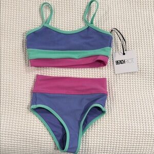 Beach Riot Blue and Pink Swim Set